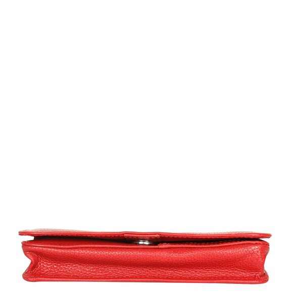 Leather Red Crossbody Shoulder Bag – Sling Messenger Bag for Work, Daily Use - Picture 7 of 10